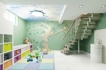 幼儿园楼梯幼儿园教室效果图设计图片