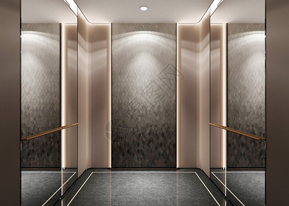电梯电视现代电梯间效果图设计图片
