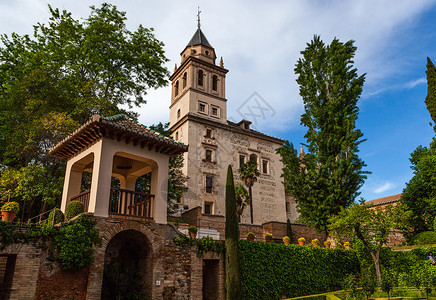 西班牙格林纳达阿尔汗布拉宫高清图片