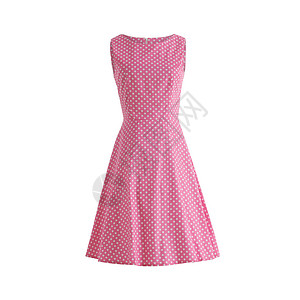 女士粉红色波点长裙背景图片