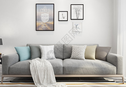 现代简洁风家居陈列室内设计效果图舒适高清图片素材