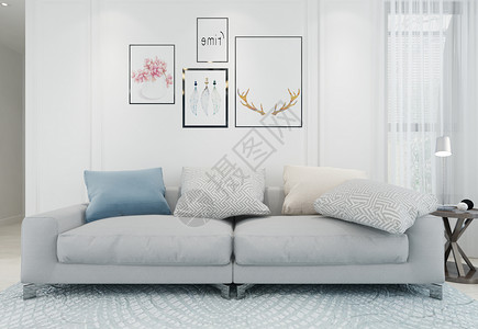 现代简洁风家居陈列室内设计效果图舒适高清图片素材
