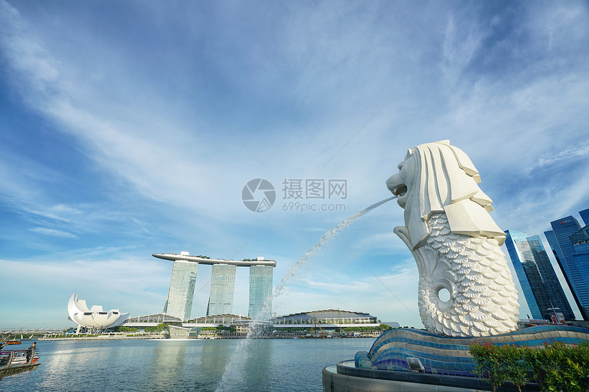 新加坡金沙鱼尾狮图片
