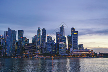 新加坡城市夜景国际都市高清图片素材
