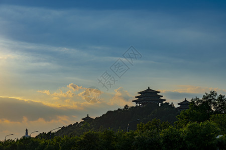 远景的景山图片