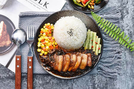 梅菜扣肉美食工作餐高清图片