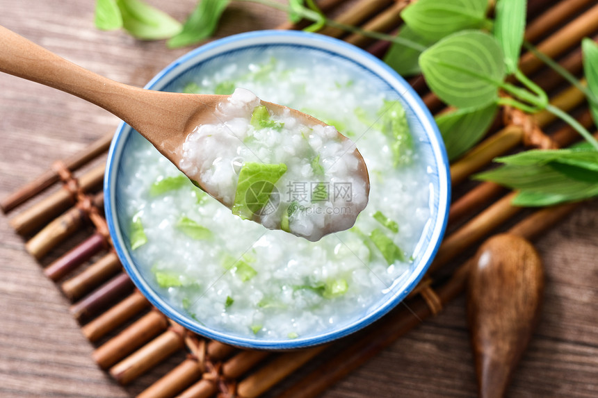 青菜稀饭图片