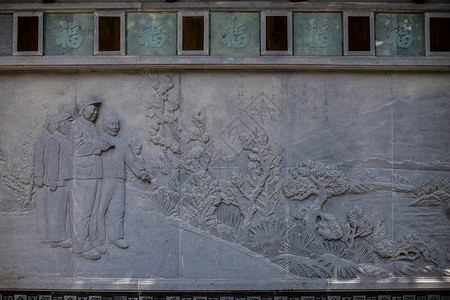 都江堰墙雕背景图片
