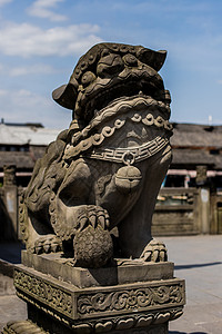 都江堰石狮子背景图片