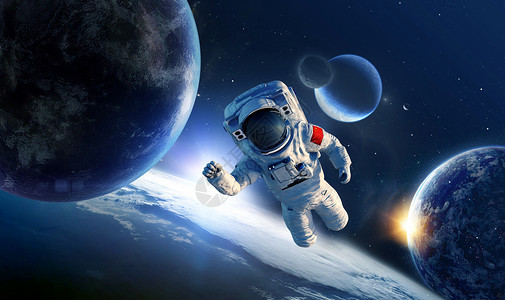 兔斯基太空之旅外太空宇航员海报设计图片
