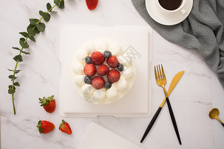 水果奶油生日蛋糕美味高清图片素材