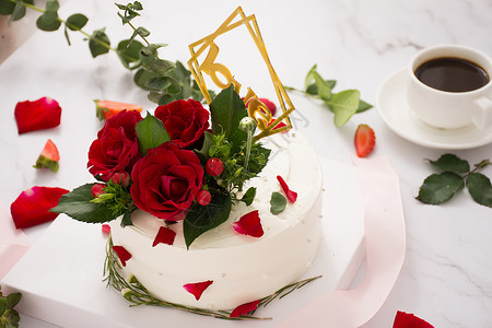 爱情主题蛋糕背景图片
