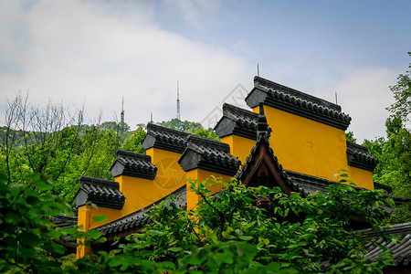 杭州山中的灵隐寺旅游高清图片素材