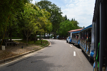 福建武夷山景区小火车背景图片