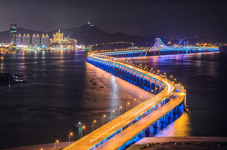 海上大桥夜色高清图片