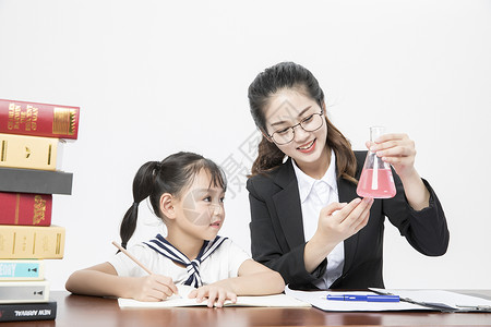 化学老师女教师和学生背景