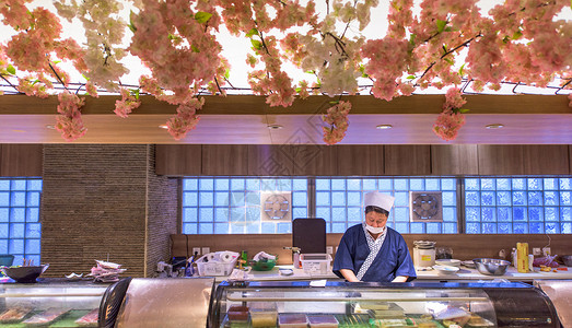 寿司厨师日料店厨师背景