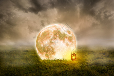 月球灯梦幻场景设计图片
