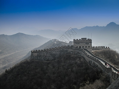 北京八达岭景色长城背景