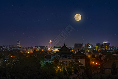 中秋节景山背景图片