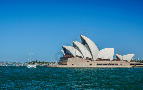 悉尼市中心澳洲悉尼歌剧院景色背景