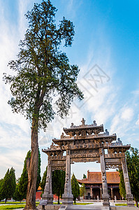 5大树素材华阴西岳庙背景