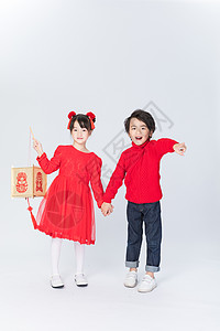 春节新年儿童人像背景图片