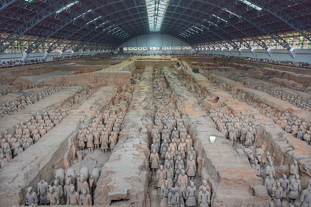 中国统一兵马俑背景