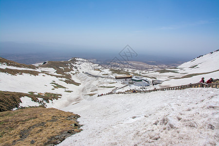 吉林长白山山顶风光背景图片