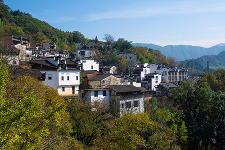 江西婺源篁岭古村背景图片