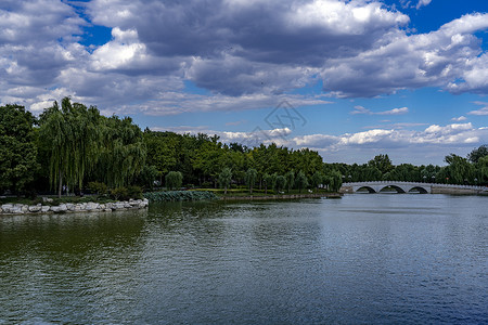 北京陶然亭玉虹桥背景图片