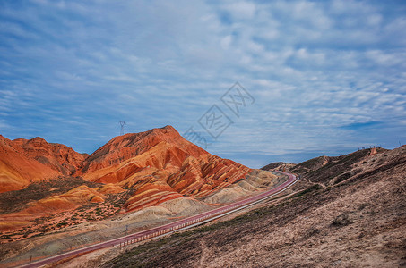 七彩世界甘肃张掖丹霞地质公园背景