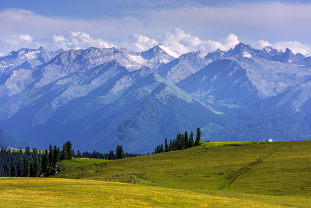 新疆喀啦峻草原风光系列背景图片