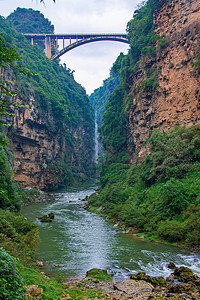 贵州黔西南马岭河峡谷瀑布高清图片素材