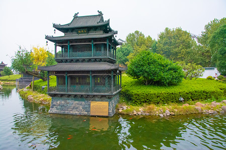 湖南岳阳楼公园背景图片
