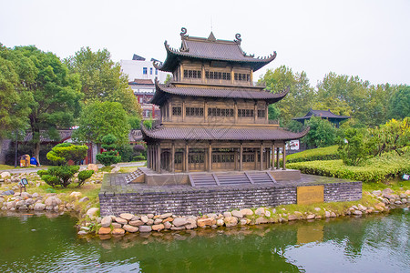 湖南岳阳楼公园背景图片