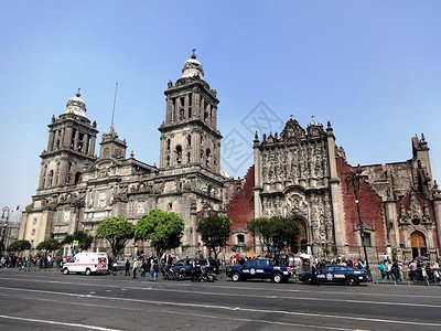 墨西哥主教大教堂墨西哥城高清图片素材