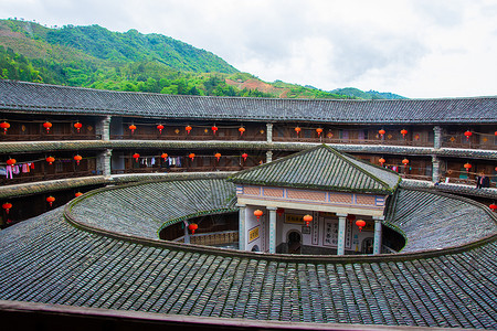 福建永定客家土楼风景高清图片素材