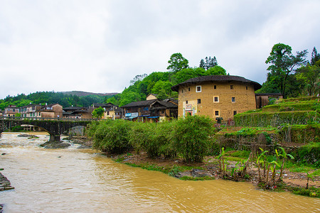 福建永定客家土楼风景高清图片素材