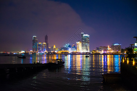 福建厦门鼓浪屿夜景风景高清图片素材