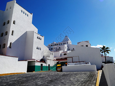 高清沙滩素材墨西哥尤卡坦半岛坎昆阿拉伯风情酒店背景