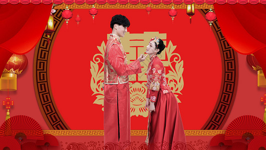 中式婚礼中式婚礼舞台高清图片