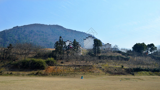 马鞍山徽派建筑背景图片