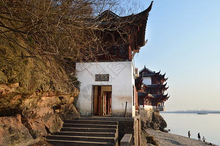 安徽马鞍山寺庙安徽马鞍山采石矶背景