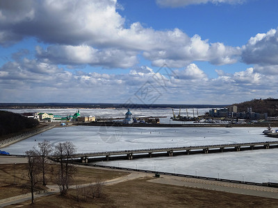 俄罗斯风光千里冰封的楚瓦什共和国高清图片