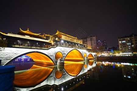 成都九眼桥夜景城市高清图片素材