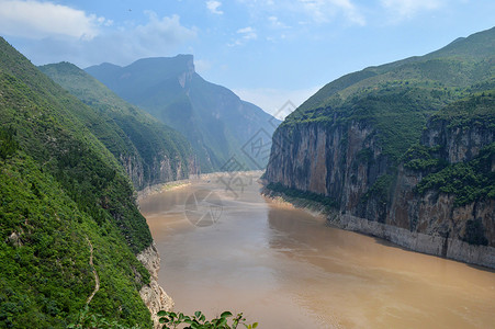 重庆白帝城夔门背景