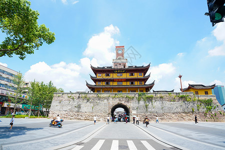 宁波市鼓楼背景