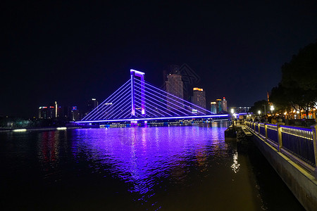 宁波市夜景城市夜景余姚江高清图片