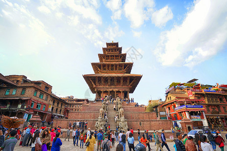 印度教象征尼泊尔杜巴广场背景